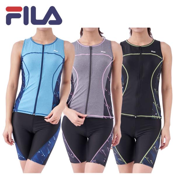 FILA フィラ レディース フィットネス 水着 ウェア 2点セット FILA フィラ レディース フィットネス 水着 ウェア 2点セット