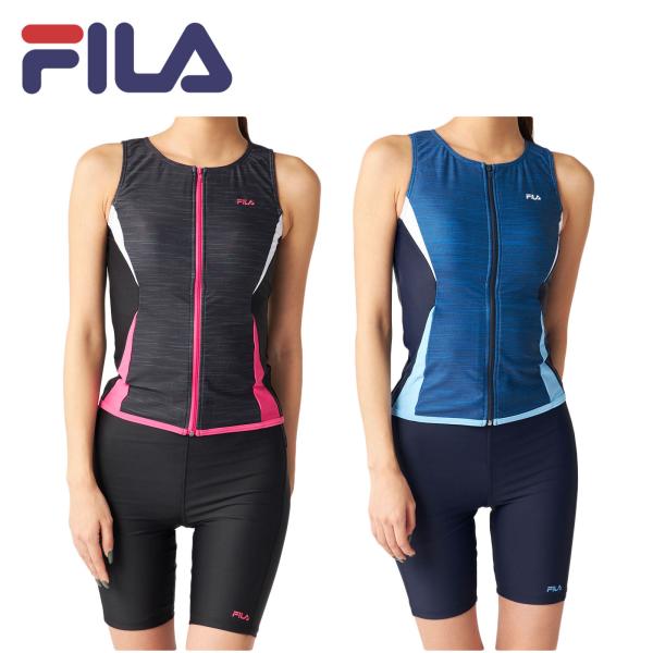 FILA フィラ レディース フィットネス 水着 ウェア 2点セット めくれ