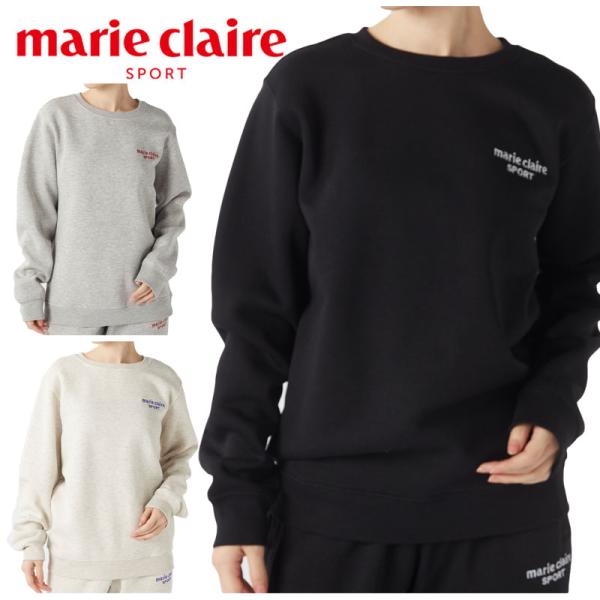 マリクレールスポーツ レディース 裏起毛 スウェットクルー 445716 MARIE CLAIRE SPORT トップス スウェット 女性