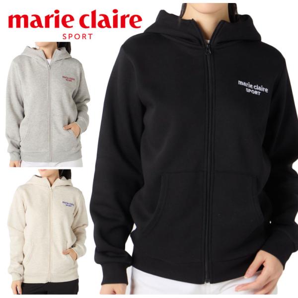 マリクレールスポーツ レディース 裏起毛 スウェットZIPパーカー 445718 MARIE CLAIRE SPORT トップス スウェット パーカー フード 女性