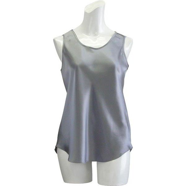 100 シルク タンクトップ グレー Ttly シルク専門店 Quality Plan 通販 Yahoo ショッピング