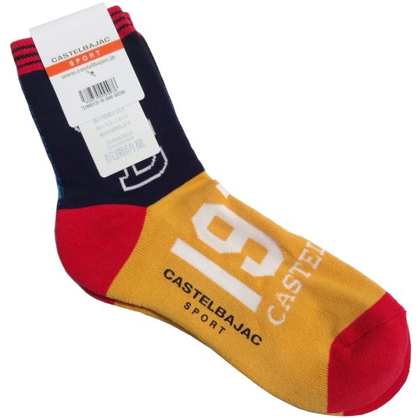 CASTELBAJAC SPORT ソックス　靴下　サイズ25〜27 CASTELBAJAC カステルバジャック メンズ靴下 赤 黄 紺 青柄