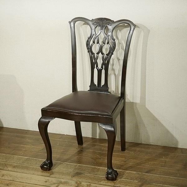 美品】英国 イギリス アンティーク ダイニングチェア 猫脚