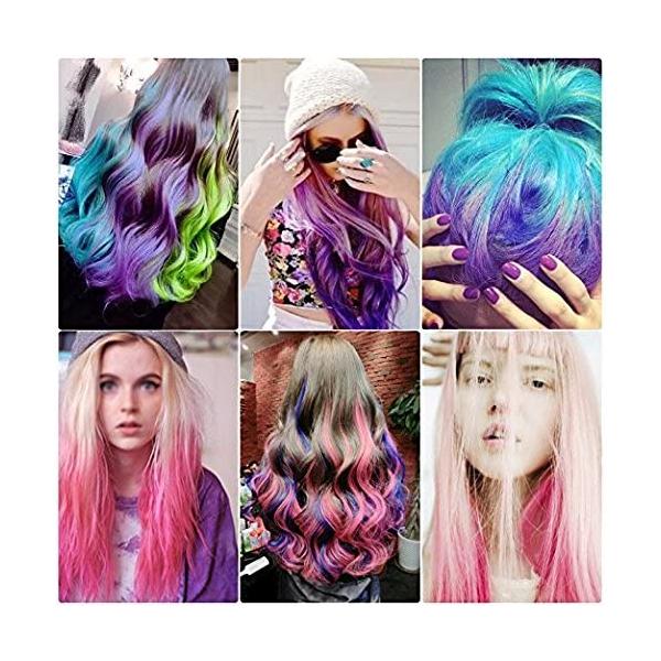 ヘアチョーク １日だけ 洗って落とせる 閃光 ヘアカラークレヨン ヘアカラーチョーク ６色 セット コーム仕様 使いやすい おしゃれ染め ヘ Apaproduction Fr