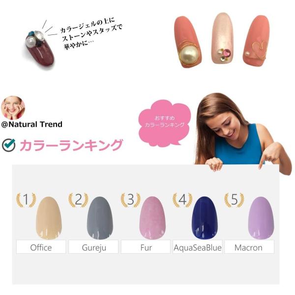Naturaltrend ジェルネイル カラー 6本セット ファイル付き Fur Www Setonix It