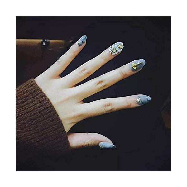 手作りネイルチップ 3d デコレーション ネイルチップ 24枚入 両面接着テープ付き 結婚式 パーティー 二次会などに ネイルアート 人工ラ Epsi Rating Com