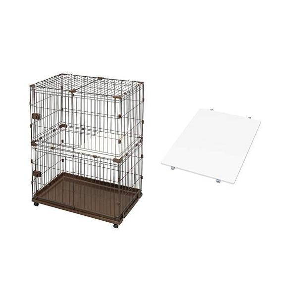 セット買いアイリスオーヤマ コンビネーションサークル 2段 ブラウン ペット用 幅約93 高さ約122cm コンビネーションサークル用パ Kisumupoly Ac Ke