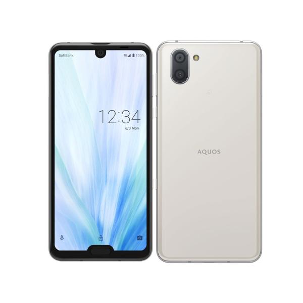 【外観美品】AQUOS R5G 908SH ホワイト ソフトバンク 白ロム ムスビー｜新品同様☆モバイル一番☆SIMロック解除済みAQUOSR5G