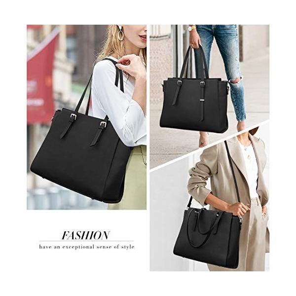 Newhey トートバッグ レディース ビジネスバッグ 大容量 ハンドバッグ ショルダー 就活 即納送料無料 肩掛け 通勤 4色 防水 通学 2way