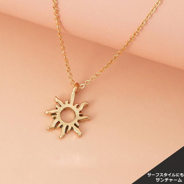 ネックレス 太陽 モチーフ プチペンダント レディース チャーム 幸運