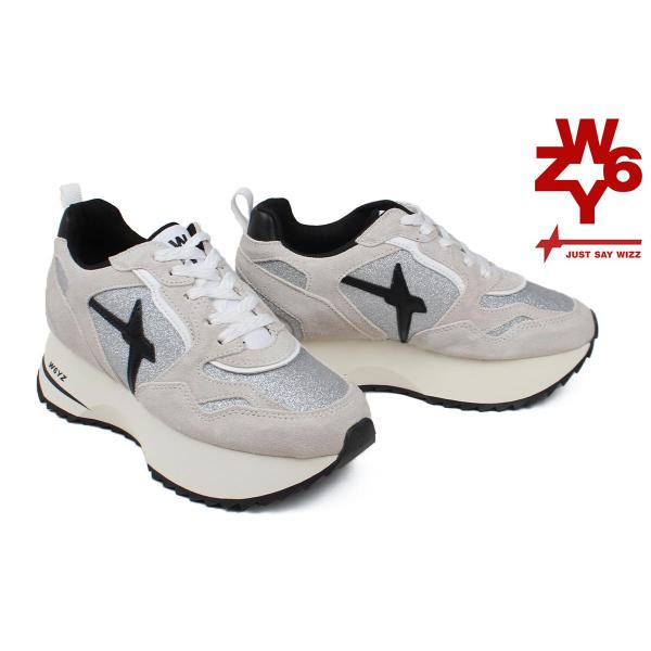 【新品】W6YZ レディース　スニーカー　白シルバー　23cm WHIZ W6YZ ウィズ スニーカー JET-W ジェット 2018635.05