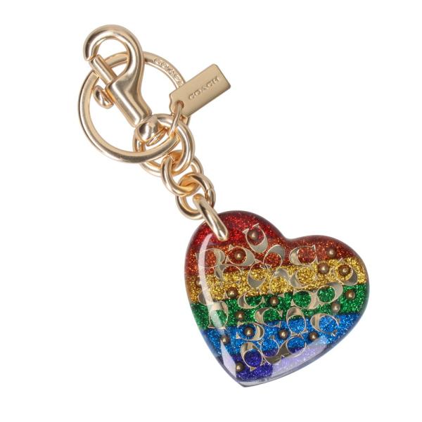 コーチ] キーホルダー キーチェーン チャーム シグネチャー ハート キーホブ COACH Rainbow Signature Heart Key  Fob F78691 MTI :ac-co-0943:Queen Collection 通販 