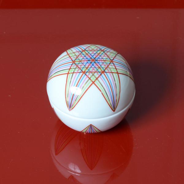 陶器珍味入 友禅千筋手まり珍味入 25529【小皿 豆皿 珍味入れ手毬