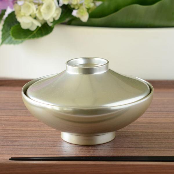 銀彩 富士型椀【漆器 和食器 椀 煮物椀 蓋物 日本製 おしゃれ 和モダン