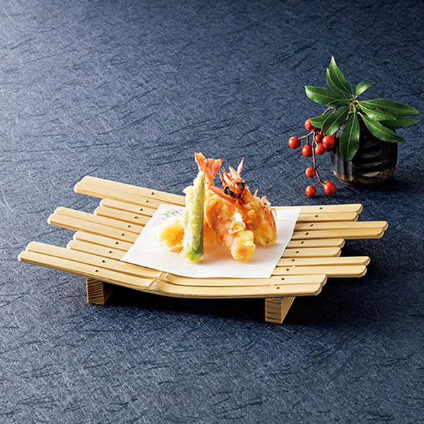 取り寄せ商品】用美 YOUBI 竹・筏皿 22402【うどん そば 竹かご 天ぷら