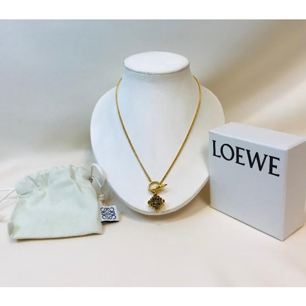 LOEWE ロエベ アナグラム ネックレス ゴールド qob.YK717 LOEWE ロエベ アナグラム ネックレス ゴールド qob.YK717