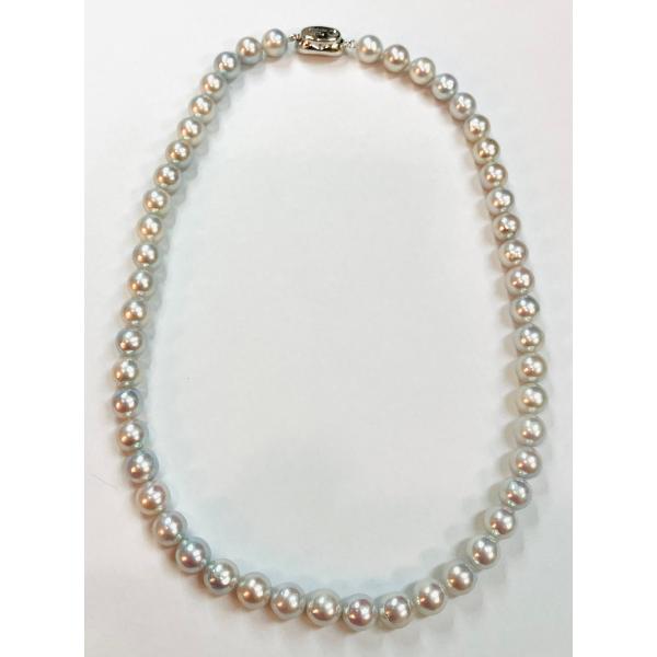 シルバー あこや真珠 ネックレス　あこやパール SV シルバー アコヤ真珠 パールネックレス qoj.Z2902 : QUEEN OFF