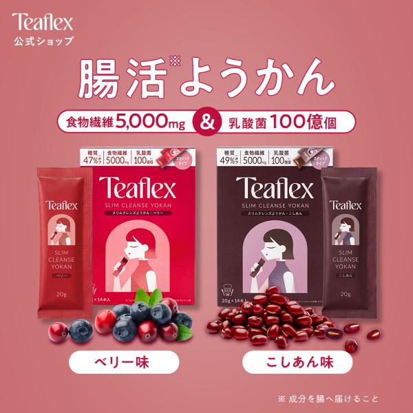 TeaFlex（ティーフレックス） 公式 スリムクレンズ ようかん(ベリー