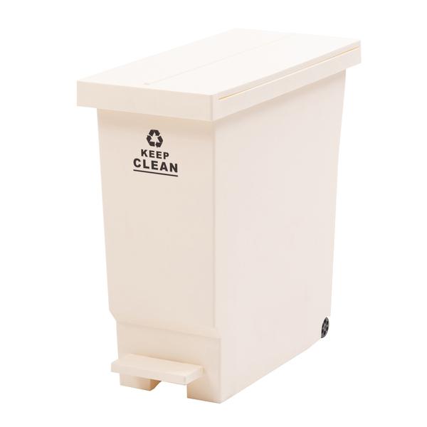 バタフライペダルペール 32L LFS-769WH ごみ箱 ダストボックス バタフライ式 コンパクト ペール 省スペース 軽量 キャスター付 取っ手 ペダル折りたたみ