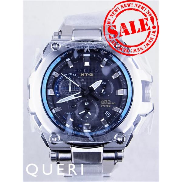 美品 G-SHOCK MTG ステンレス MTG-G1000D-1A2JF CASIO G-Shock MTG-G1000D-1A2JF Analog Black Dial Silver