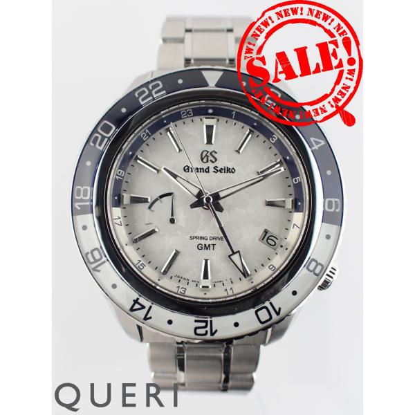 グランドセイコー Grand Seiko 腕時計 スポーツコレクション SBGE275/9R16/0AC0 シュカブラ ホワイト文字盤 GMT20周年限定 カレンダー ブルー/ホワイトベゼル パワーリザーブ表示 SS スプリングドライブ 自動巻き 【箱・保付き】 【中古】 Grand Seiko グランドセイコー スプリングドライブ GMT20周年 数量限定