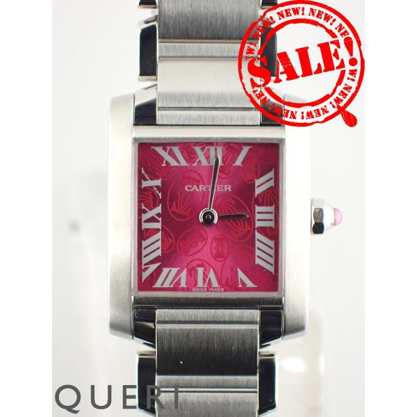CARTIER カルティエ タンクフランセーズSM 2006年クリスマス限定モデル W51030Q3 腕時計
 ステンレススチール ピンク クオーツ レディース【中古】 TANK（Cartier） カルティエ タンク フランセーズ SM クリスマス限定
