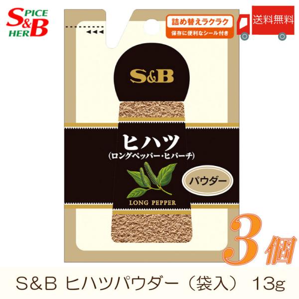 エスビー食品 S&amp;B 袋入り ヒハツ パウダー 13g ×2個 送料無料