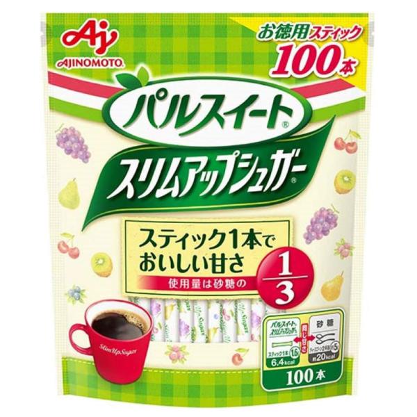 他サイト： 味の素 パルスイート スリムアップシュガー (1.6g スティック×100本) ×1袋の商品画像