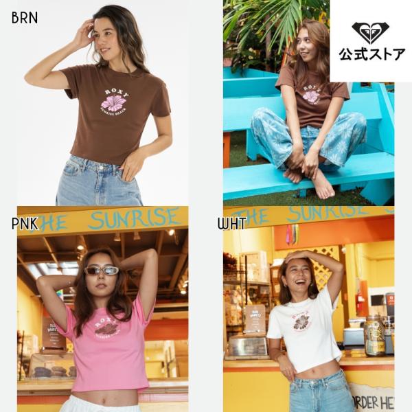 （14日-16日はボーナスストア+5%）ROXY ロキシー x SUNRISE SHACK　HIBISCUS MINI TEE Tシャツ Tシャツ ティーシャツ 半袖 ショートスリーブ