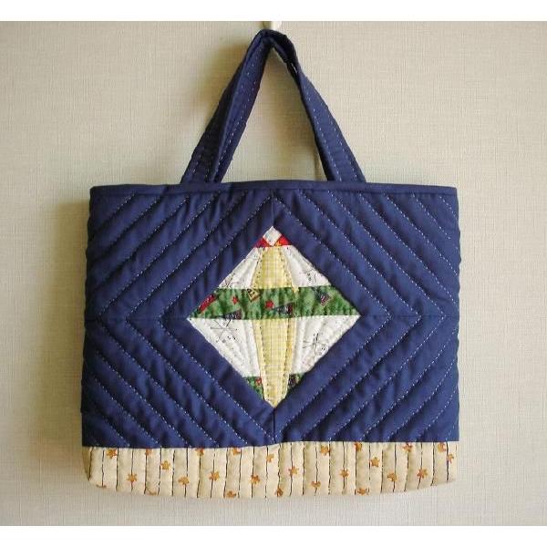 入園・入学レッスンバッグ【パッチワーク・制作キット】/青 : キルト