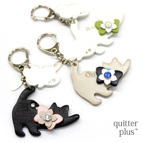 キーホルダー レディース かわいい 名入れ無料 ねこ ふきだし 本革 日本製 Hs435 Quitter Plus 通販 Yahoo ショッピング