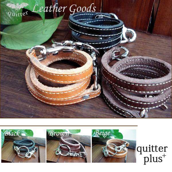 ウォレットチェーン おしゃれ メンズ 革 quitter クロップウォッシュ