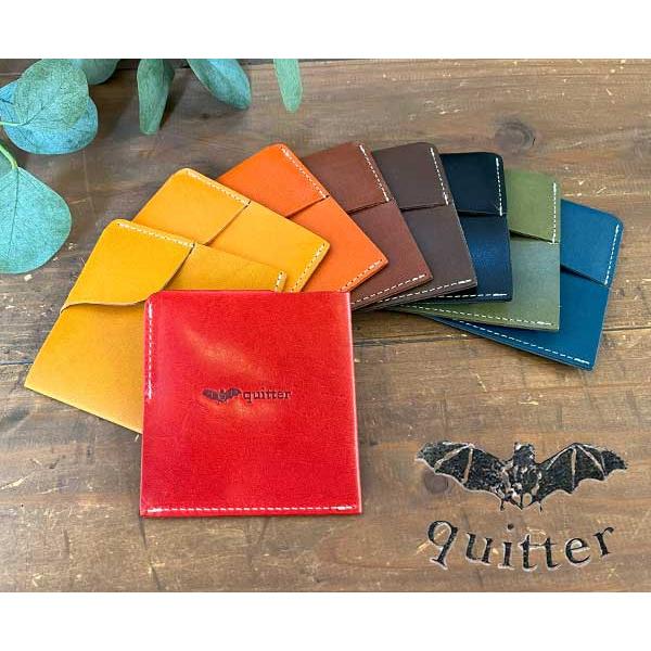 レザーマネークリップ　ケース、カードポケット付き 右開口ｶｰﾄﾞﾎﾟｹｯﾄ3 kinari】薄型シンプル札ばさみ MC-10