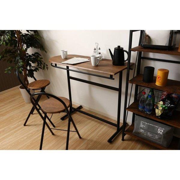 カウンターテーブル スリム おしゃれ 110 ハイテーブル 木製