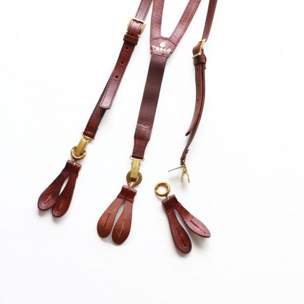vasco レザーサスペンダー キャメル・ブラウン vasco レザーサスペンダー ブラウン ヴァスコ LEATHER SUSPENDER
