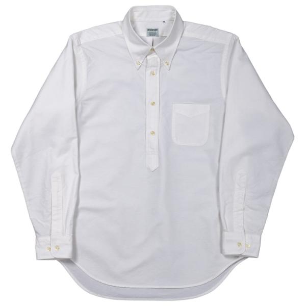 ご予約 / WORKERS ワーカーズ Pullover BD, Dan R OX, White 10月お