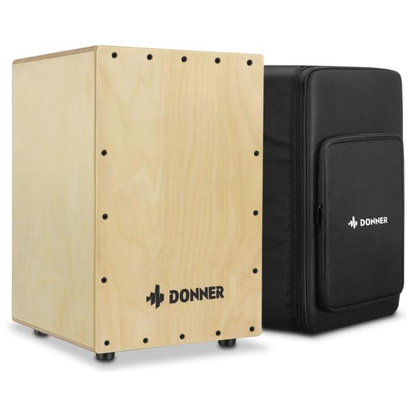 Donner カホン Cajon 打楽器 木製 フルサイズ ボックスドラム 内部