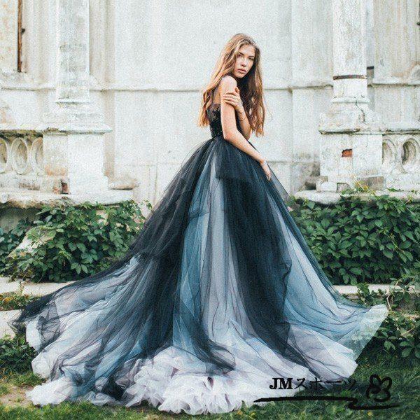 ウェディングドレス二次会ウエディングドレスカラードレスロング二次会  