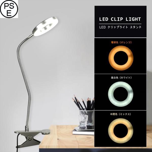 PDF説明書付き。(ウェブ上でPDF説明書をご覧下さい)【クリップで取り付ける、LED電気スタンド】多用途クリップでカンタンにスペースを取らず取り付けできる、人気のLEDクリップライトです。リングライト内径：約8.7cm ライト幅：約2.1...