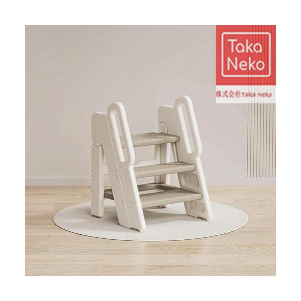 【安心な素材と構造】この子供用折りたたみステップスツールは、耐久性のある安全素材 HDPE で作られており、しっかりとした質感があります。滑り止めの足と頑丈な構造により、小さなお子様でも安心して使用できます。<br><br...