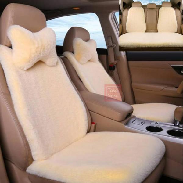 もこもこ秋冬シートカバー9点セットで快適ドライブ