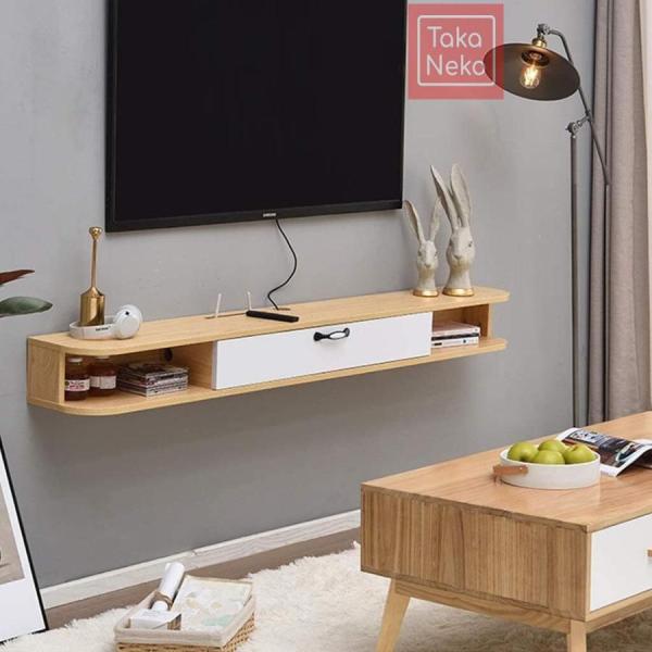 素材：壁掛けテレビキャビネットは、環境にやさしく耐久性のあるMDFで作られています。高級感があり、滑りにくく、変形しにくい、表面仕上げ技術、お手入れや傷がつきやすく、見た目も美しい。<br>デザイン：人間化されたテレビキャビネッ...