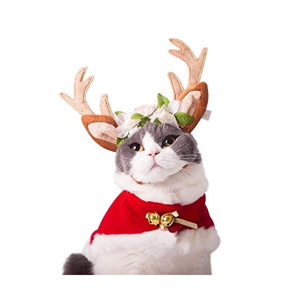 Tona犬服 猫服 コスチューム クリスマス マント サンタクロース服 暖かい 防寒 花付き鹿の角 セット パーティー 衣装 可愛い Www Cedrom Com Br