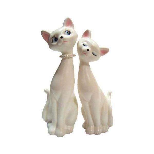 ペア猫置物 陶器製 (White) : R&B web shop - 通販 - Yahoo ペア猫置物 陶器製 (White) : R&B web shop - 通販 - Yahoo