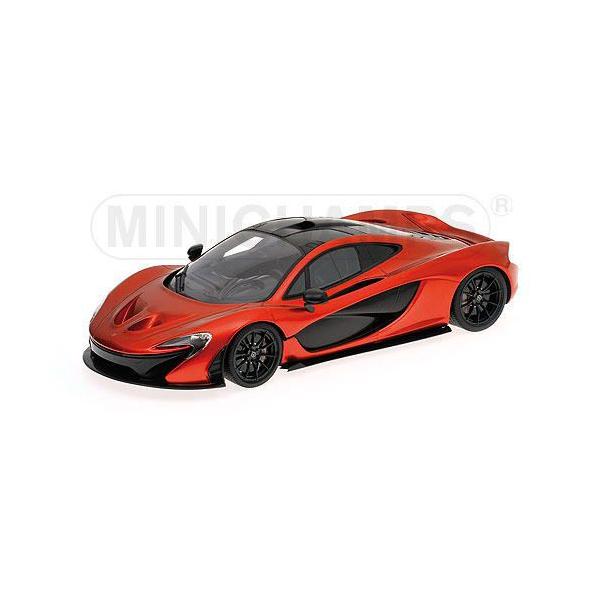 1/18 }N[ McLaren P1 2013  Volcanic Orange  First Class Collection ~j`vX MINICHAMPS