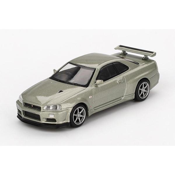 ミニカー NISSAN SKYLINE GT-R (R34) V-SPEC II 1/64 Nissan Skyline GT-R (R34) V-Spec II Nur Millenium Jade RHD