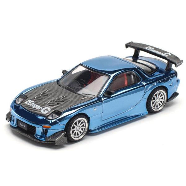 1/64scale POP RACE Mazda RX-7 RE-AMEMIYA Blue Chrom マツダ ミニカー 在庫は実店舗と共有しておりますので ご注文いただいた時に品切れの場合がございます。万一、品切れの際はご容赦ください。