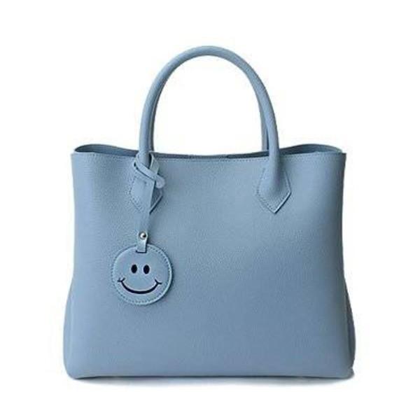 スマイルチャーム付 Ds R E 仕事にも遊びにも使いやすいサイズで設計 Ds スマイルチャーム付 レディースファッション ウエスト ヒップバッグ 仕切りポケットタイプのトートバッグ インディブルー スーパーdeal