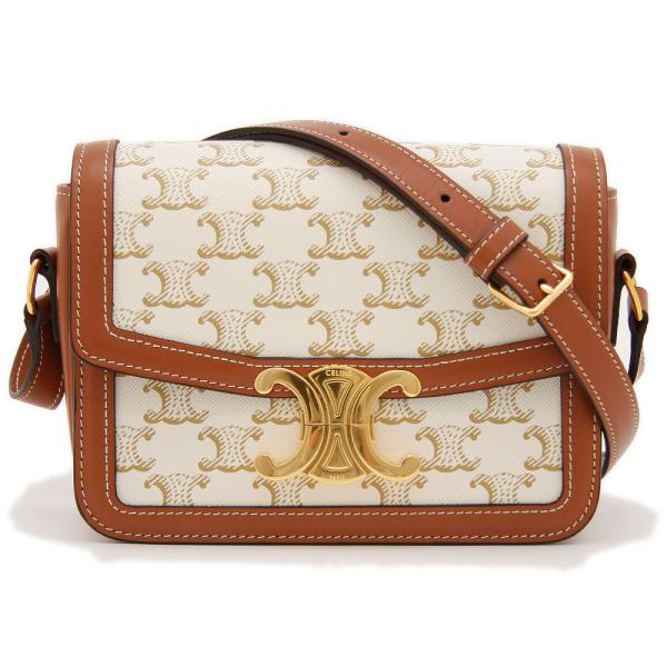 ★3日以内返品可★ CELINE セリーヌ 188882BZ4.01BC トリオンフキャンバス & カーフスキン ティーン トリオンフバッグ ホワイト クリーム バッグ CELINE（セリーヌ） ショルダーバッグ ティーン トリオンフ TRIOMPHE