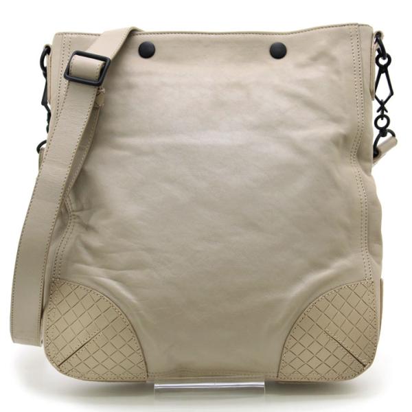 良品 BOTTEGA VENETA ボッテガヴェネタ ショルダーバッグ イントレチャート スコルピート 309540 ライトグレー レザー イタリア製 斜め掛け レザーバッグ 中古 BOTTEGA VENETA（ボッテガ・ヴェネタ） ショルダーバッグ イントレ